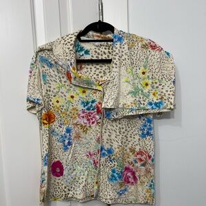 Johnny Was Multicolor Floral PJ Set